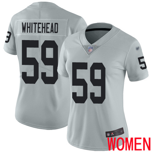 Oakland Raiders Limited Silver Women Tahir Whitehead Jersey NFL Football 59 Inverted Legend Jersey